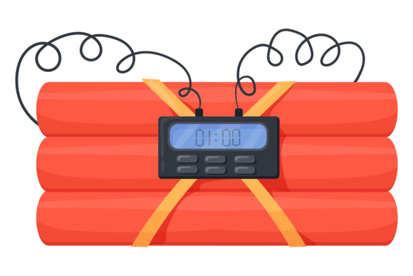 Download Bomb Cartoon Icon. Electronic Detonator - Premium Resources