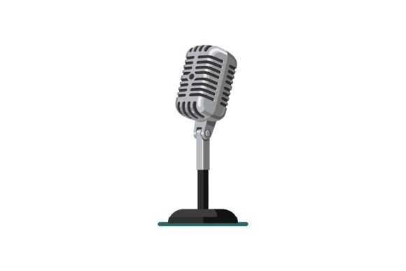 Download Vintage Microphone Vector Illustration W - Microphone Collection