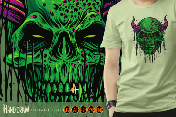 Download Zombie Evil Skull Halloween Illustration - Zombie Collection