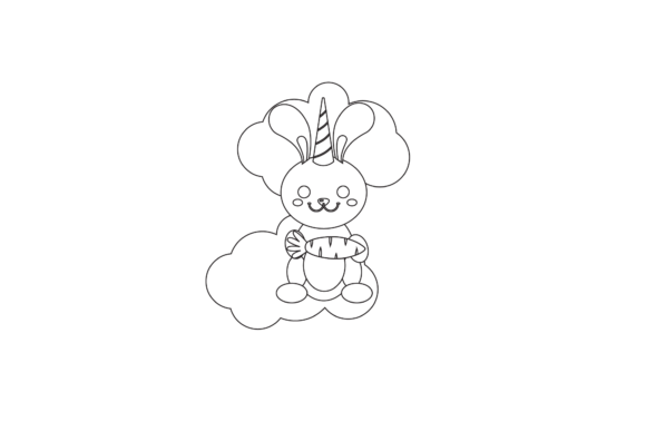 Download Unicorn Rabbit Icon Coloring Page - Rabbit Collection