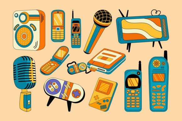 Download Electronic Devices Collection Pop Retro - Premium Bundle