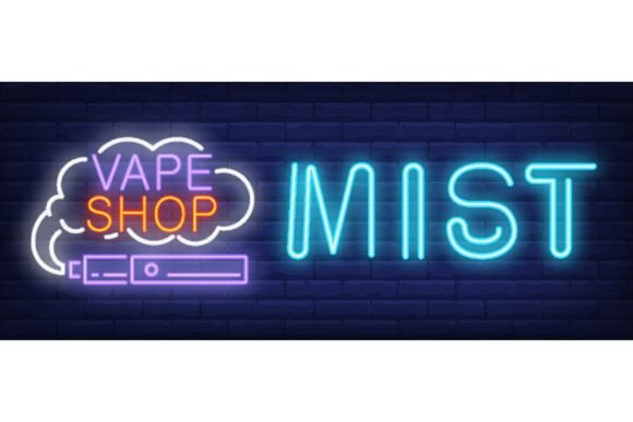 Download Vape Shop Mist Neon Sign. Electronic Cig - Premium Bundle