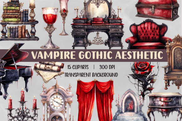 Download Watercolor Vampire Gothic Aesthetic PNG - Gothic aesthetic Collection